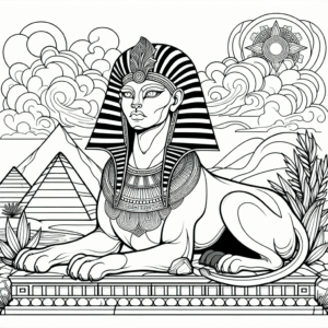 coloring_page_Mythical_Sphinx Sphinx