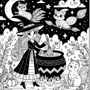 coloring_page_Mythical_Witch Witch
