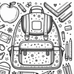 coloring_page_SchoolItems_Backpack Backpack