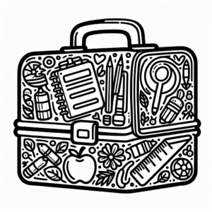 coloring_page_SchoolItems_Lunchbox Lunchbox