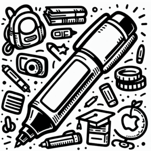 coloring_page_SchoolItems_Marker Marker