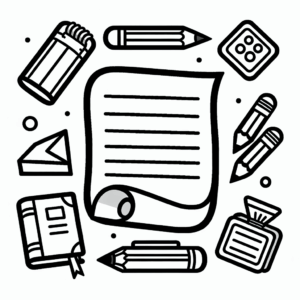 coloring_page_SchoolItems_Paper Paper