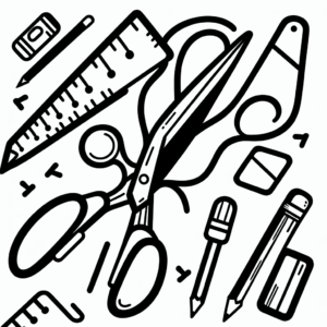 coloring_page_SchoolItems_Scissors Scissors