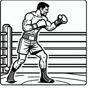 coloring_page_Sport_Boxing Boxing