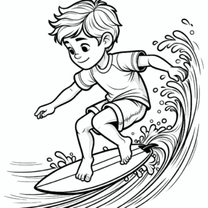 coloring_page_Sport_Surfing Surfing