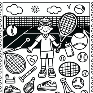 coloring_page_Sport_Tennis Tennis