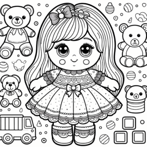 coloring_page_Toys_Doll Doll