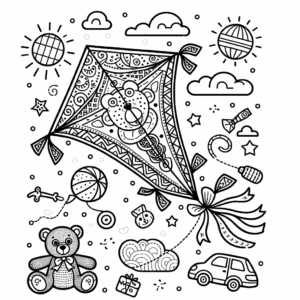 coloring_page_Toys_Kite Kite