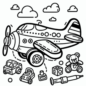 coloring_page_Toys_Plane Plane