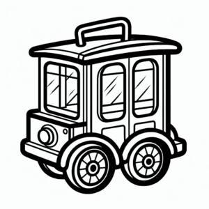 coloring_page_Transportation_Trolley Trolley