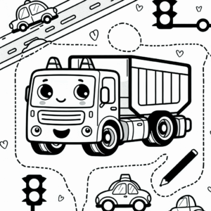 coloring_page_Transportation_Truck Truck
