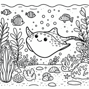 coloring_page_Underwater_Ray Ray