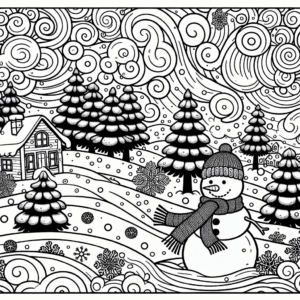 coloring_page_Weather_Blizzard Blizzard