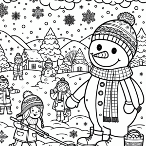 coloring_page_Weather_Snow Snow