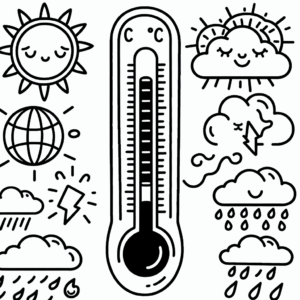 coloring_page_Weather_Thermometer Thermometer