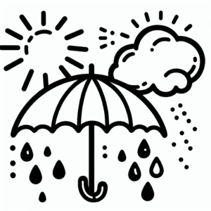 coloring_page_Weather_Umbrella Umbrella