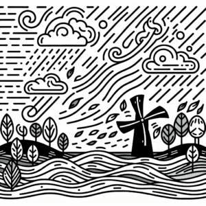 coloring_page_Weather_Wind Wind